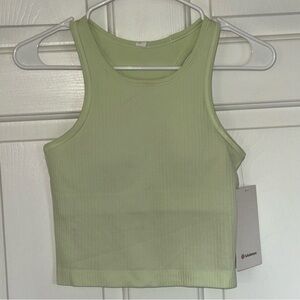 LULULEMON • Women’s Green Ebb to Street Racer Back Crop Tank Size- 4 NWT